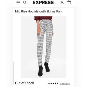 NWT Express Midrise Houndstooth Skinny Pants